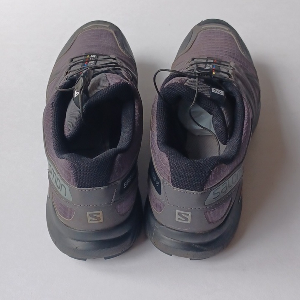 Salomon Speedcross 4 Trail Running Shoes Hiking SZ 10.5 Gray Black Outdoor - Picture 4 of 16